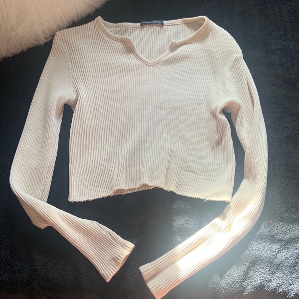 Brandy Melville cream long sleeve